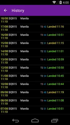 SG Flight Info android App screenshot 1